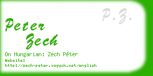 peter zech business card